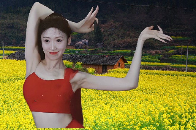 在洗澡，露出半边屁股，顶着泡沫的配角，在地上捡了根枯枝，戳了戳包租公。